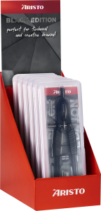 Aristo TopLine Schnellverstellzirkel 6er Display, Black Edition ohne Gelenke