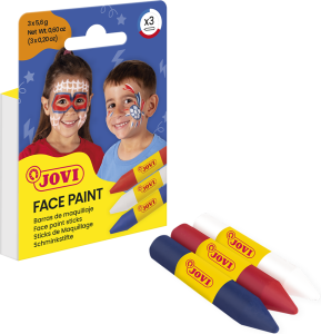 Jovi Schminkstifte 3er Schachtel, weiß, rot, blau