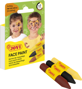 Jovi Schminkstifte 3er Schachtel, gelb, braun, schwarz