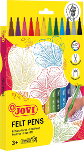 Jovi Faserschreiber 2mm 12er Schachtel, farbig sortiert