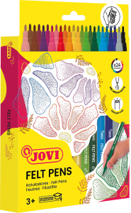 Jovi Faserschreiber 2mm 24er Schachtel, farbig sortiert