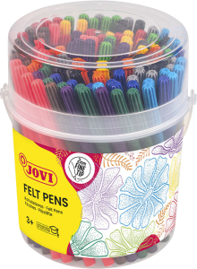 Jovi Faserschreiber 2 mm Dose mit 120 Stück, farbig sortiert