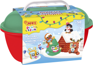 Jovi Play&Fun Koffer Plastilina Kit - Christmas