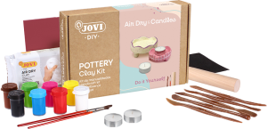 Jovi DIY Bastelset Air Dry für Kerzen mit Teelicht