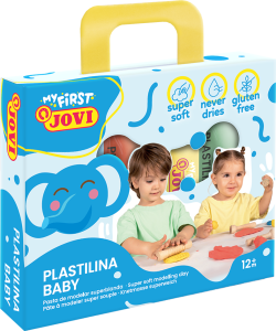 Jovi PLASTILINA BABY Knetmasse 4er Schachtel, farbig sortiert