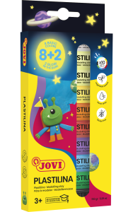 Jovi PLASTILINA Knetmasse 10er Schachtel, farbig sortiert