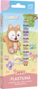Jovi PLASTILINA Knetmasse Kawaii 10er Schachtel, sort.