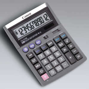 Canon Tischrechner anzeigend TX-1210 E 12 Stellen, Solar/Batterie