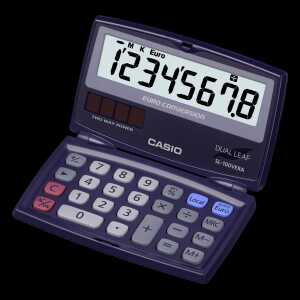 Casio Taschenrechner SL-100 VERA 8 Stellen, Solar/Batterie/ klappbar