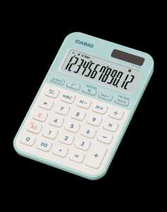 Casio Tischrechner anzeigend MS-20 YC LG grün, 12 Stellen, Solar/Batterie