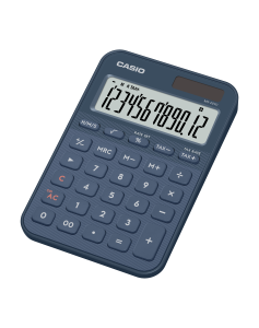 Casio Tischrechner anzeigend MS-20 YC NY blau , 12 Stellen, Solar/Batterie