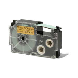 Casio Schriftband XR-12 GD 12mm, Schwarz auf Gold