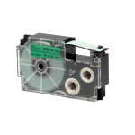 Casio Schriftband XR-12 GN 12mm, Schwarz auf Grün