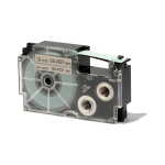 Casio Schriftband XR-12 SR 12mm, Schwarz auf Silber