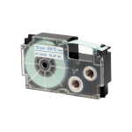 Casio Schriftband XR-12 WEB 12mm, Blau auf Weiß