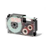 Casio Schriftband XR-12 WER 12mm, Rot auf Weiß