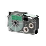 Casio Schriftband XR-18 GN 18mm, Schwarz auf Grün