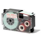 Casio Schriftband XR-18 WER 18mm, Rot auf Weiß