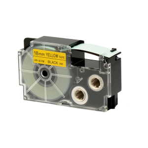 Casio Schriftband XR-18 YW 18mm, Schwarz auf Gelb