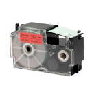 Casio Schriftband XR-24 RD 24mm, Schwarz auf Rot