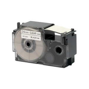 Casio Schriftband XR-24 X 24mm, Schwarz auf Transparent