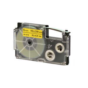 Casio Schriftband XR-6 YW 6mm, Schwarz auf Gelb