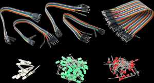TI LEDs einzeln 40 Grün,40 Rot,10 RGB und Kabel für Innovator System