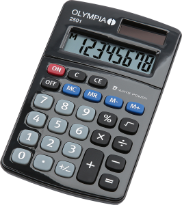 Olympia Taschenrechner 2501 8 Stellen, Solar/Batterie