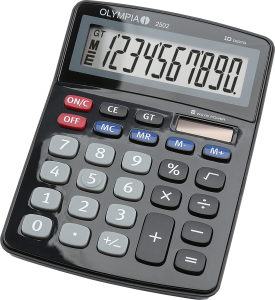 Olympia Tischrechner anzeigend 2502 10 Stellen, Solar/Batterie