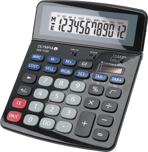 Olympia Tischrechner anzeigend 2504 T 12 Stellen, Solar/Batterie