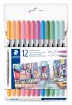 Fasermaler D.spitze 12ST, pastell