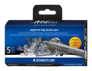 pigment big brush pen Grey 5ST