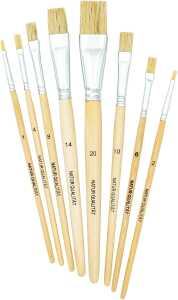 Borstenpinsel-Set Natur #1,2,4,6,8,10,14,20