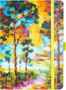 Notizbuch A5, gepunktet, Bäume OIL ON CANVAS