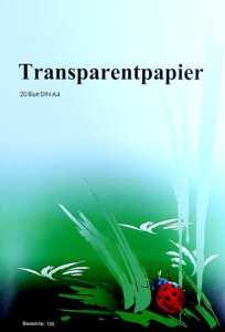 Transparentpapier hellgrün - Einlegemappe A 4-  20 Blatt , 100 g/m²