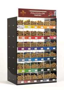 Polycolor- Künstlerfarbstifte " Set III  " Acryldisplay gefüllt  / 36 Farben a´ 24 Stück