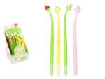 Kugelschreiber - Lustiger Gelschreiber "Frucht" Swing-Design, 4-fach sortiert