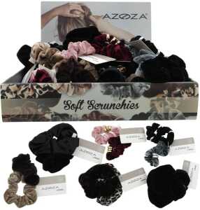 AZOZA Haargummi Scrunchies 6fach sortiert