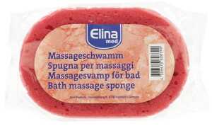 ELINA Schwamm Massage ca.14x9x4,5cm 4 Farben in Cello