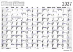 2027 ADINA Plakatkalender Wandkalender A0 119x84cm Lieferung: gefaltet