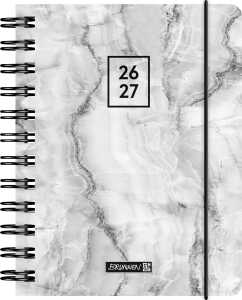 2027 BRUNNEN Schülerkal.A6 PP 1S/1T Grey Marble