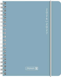 2027 BRUNNEN Schülerkal. A6 PP 2S/1W Plain Blue