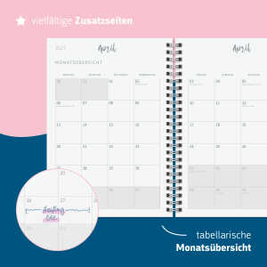 2027 BRUNNEN Schülerkalender Style A5 PP 2S/1W Pink