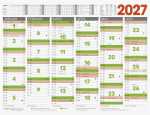 2027 BRUNNEN Tafelkalender 65x50cm 1S/6Monate