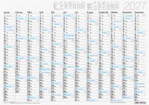 2027 BRUNNEN Tafelkalender A3 1S/1J