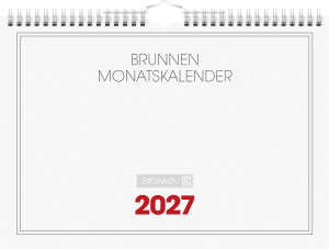 2027 BRUNNEN Monatskalender A4quer 1S/1Monat