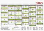 2027 BRUNNEN Tafelkalender A5 1S/6Monate