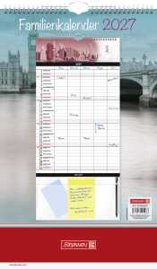 2027 BRUNNEN Familienkalender 25x41,5cm Big City
