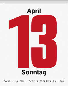 2027 BRUNNEN Tagesabreißkalender 98x142mm Nr.13