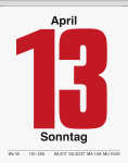2027 BRUNNEN Tagesabreißkalender 98x142mm Nr.13